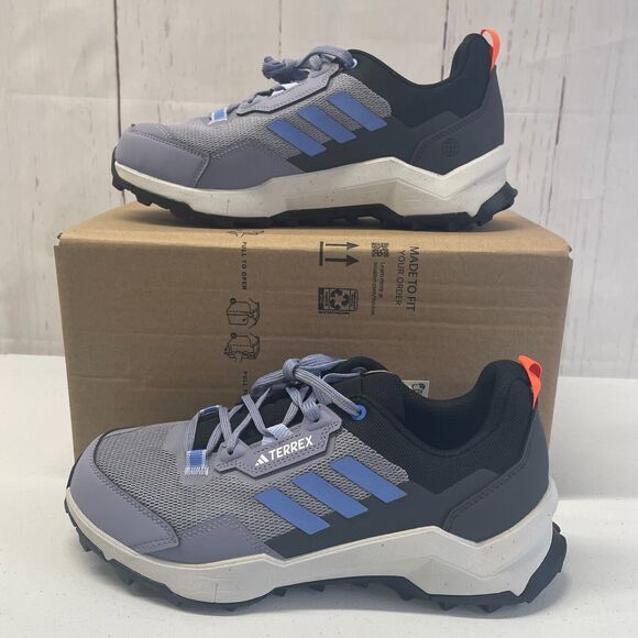 Adidas TERREX AX4 Hiking Shoes Mens Sz 8 Silver Violet/Blue Fusion/Black HP7389 - Picture 1 of 6